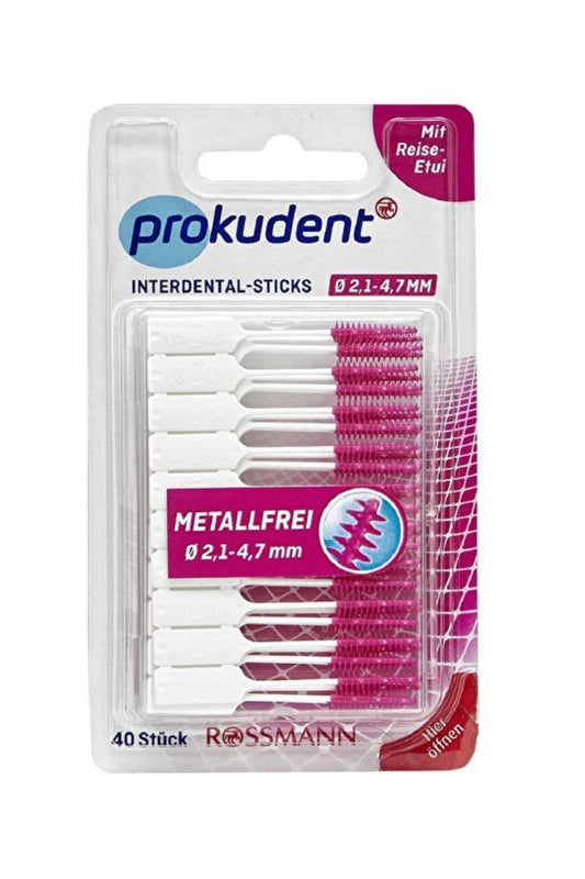 Metal İçermeyen Interdental Arayüz Fırçaları 2,1 - 4,7 mm 40 Adet