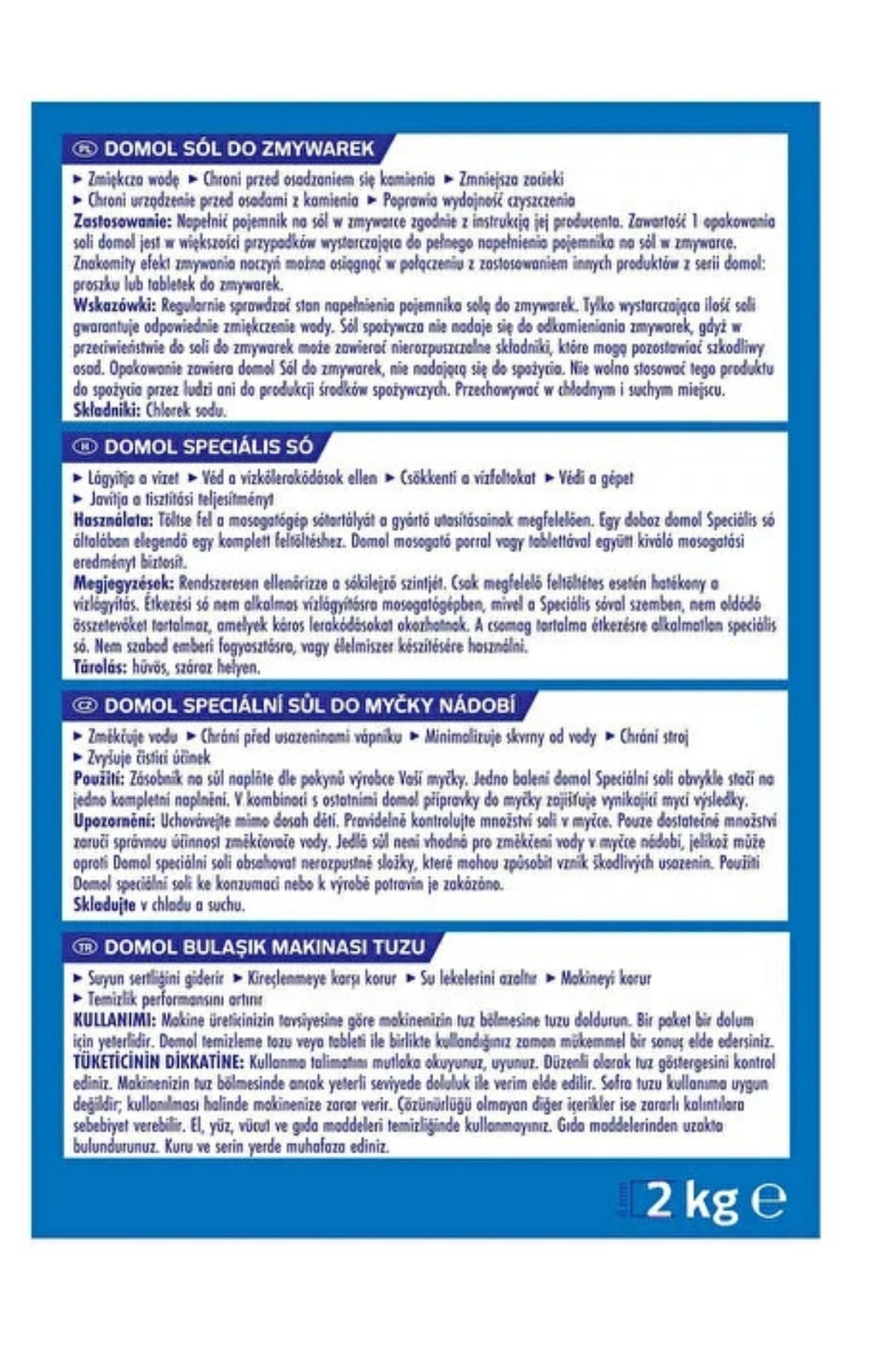 Bulaşık Makinesi Tuzu 2000 gr