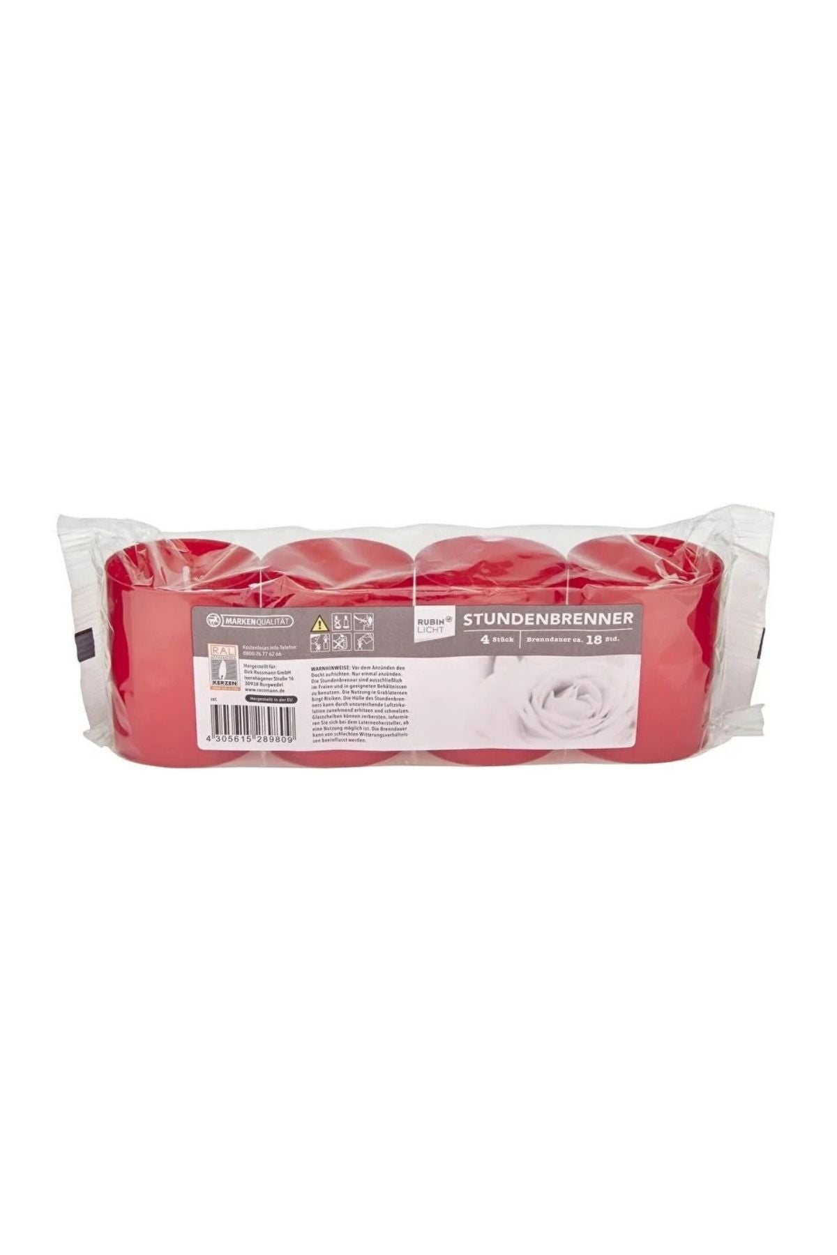 Kırmızı Korumalı Mum No:40 4'Lü