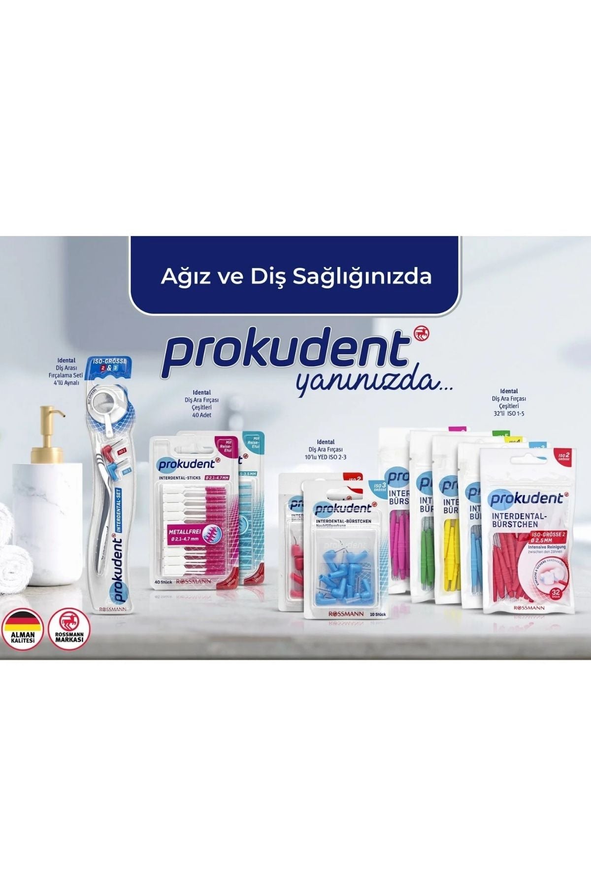 Metal İçermeyen Interdental Arayüz Fırçaları 1,5 - 3,5 mm 40 Adet