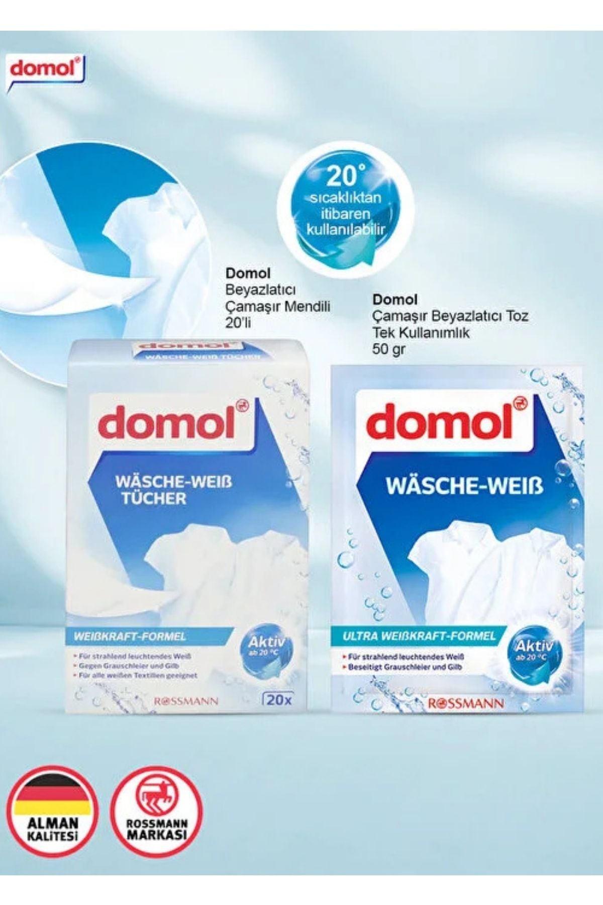Çamaşır Beyazlatıcı Toz Tek Kullanımlık 50G