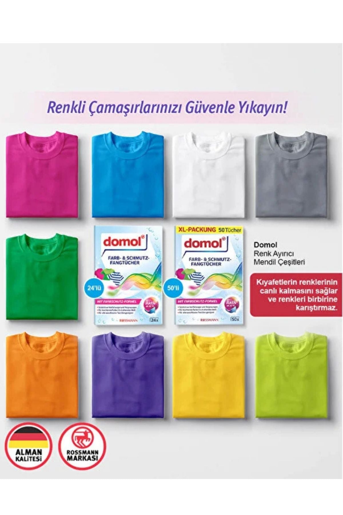 Renk Ayırıcı Mendil Çamaşır Makinesi İçin 24'lü
