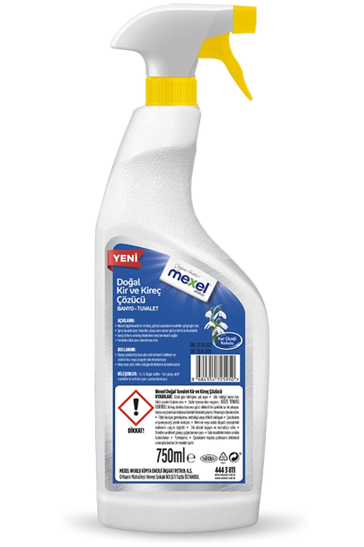 Doğal Banyo Tuvalet Kir Ve Kireç Çözücü Kar Çiçeği Kokulu 750 Ml