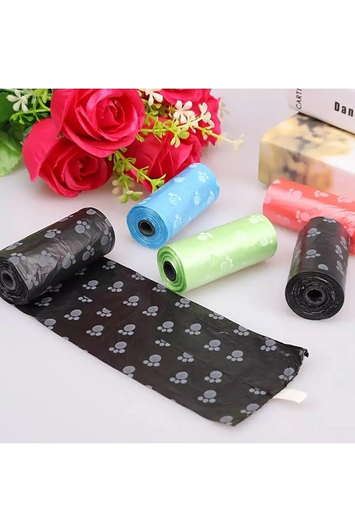 Kedi Köpek Bakım Kaka Dışkı Torbası Poşeti Kaka Almak İçin Pratik Torba 60 Adet (23cmx32cm)