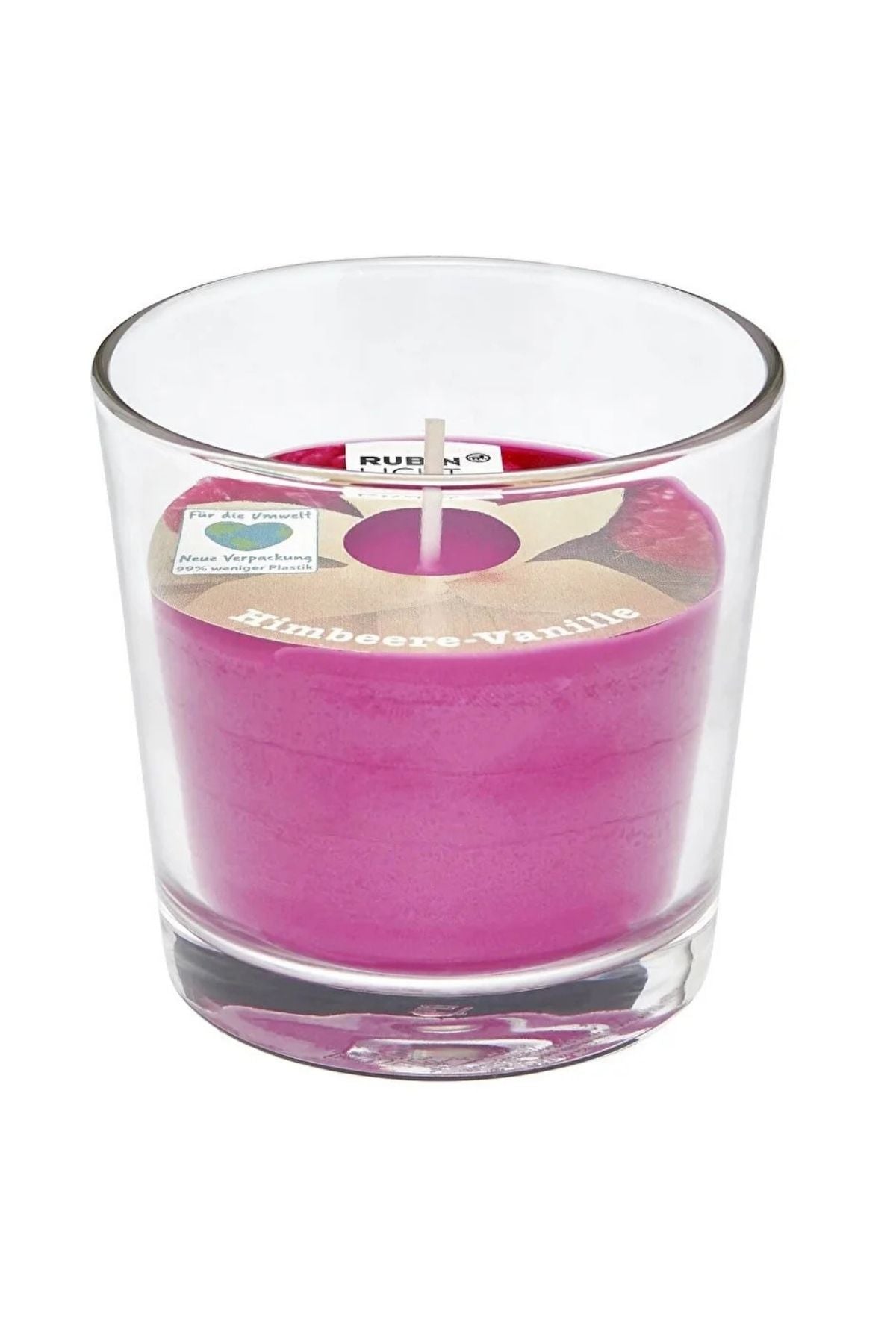 Cam Kavanoz Mum Ahududu & Vanilya 1 Adet