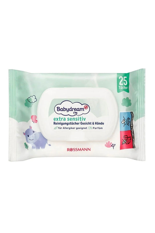 Bebek Islak Mendil Çok Hassas Cilt, Yüz ve Ellere Özel, Aloe Veralı 25'Li