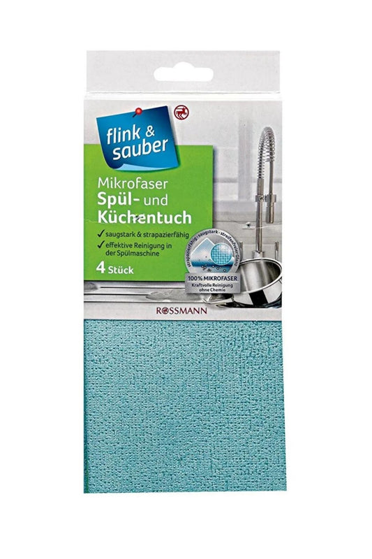 Mikrofiber Temizlik Bezi Düz Zeminler İçin 4'Lü