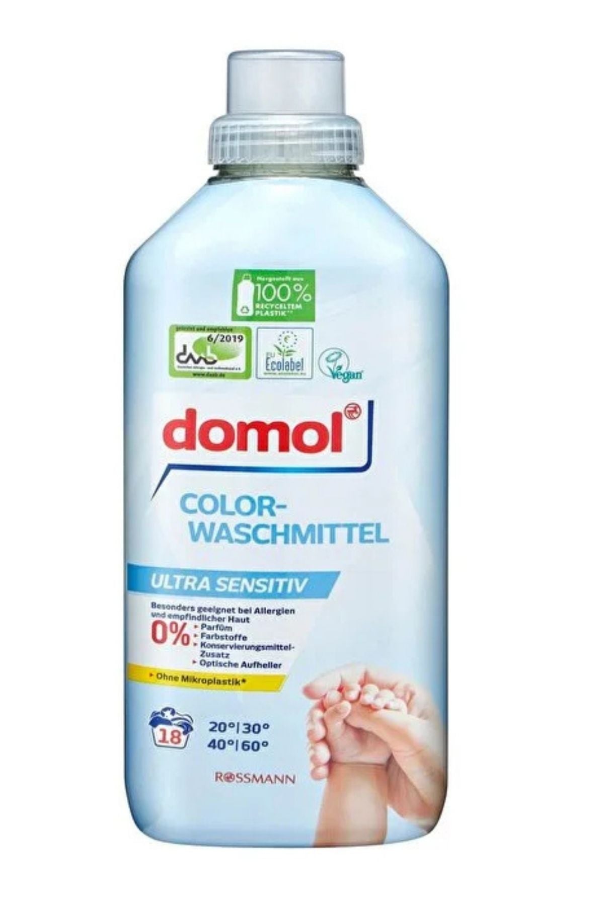 Eco Çamaşır Deterjanı, Hassas Ciltlere Özel 16 Yıkama 1000 ml Ürün ana görseli
