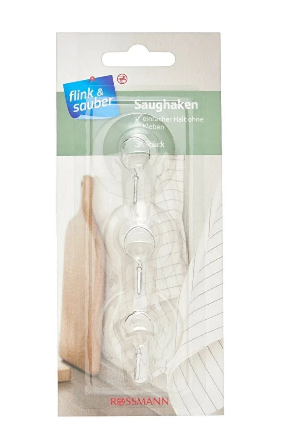 Vakumlu Askı Yuvarlak, Şeffaf 3'Lü