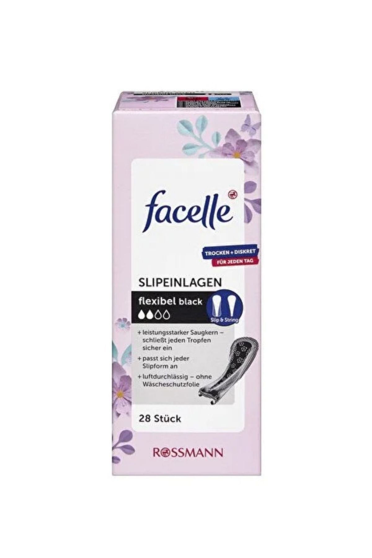 Günlük Ped String Slip Siyah 28'li