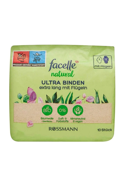 Natural Ultra Ped Kanatlı Ekstra Uzun 10'lu