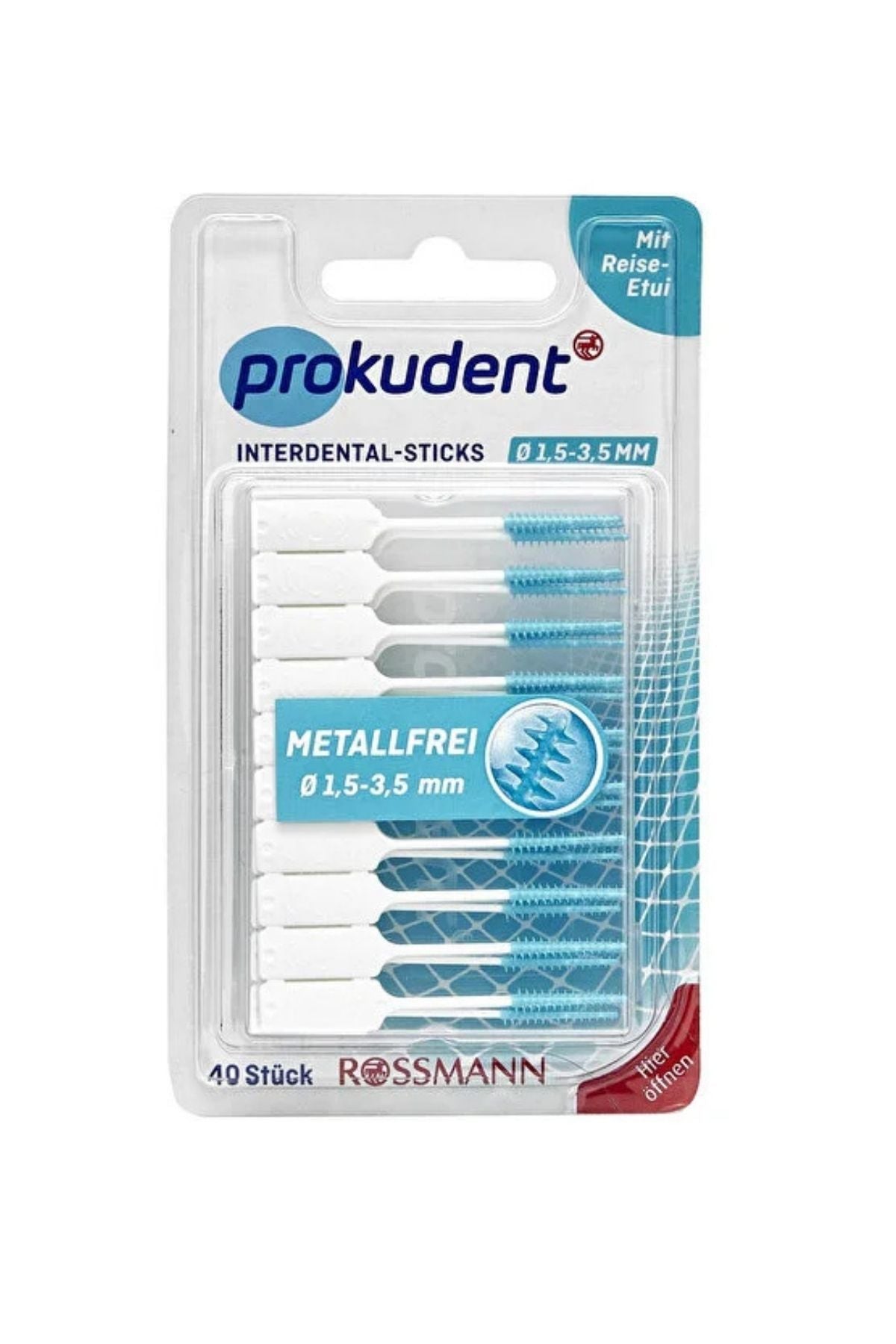 Metal İçermeyen Interdental Arayüz Fırçaları 1,5 - 3,5 mm 40 Adet Ürün ana görseli