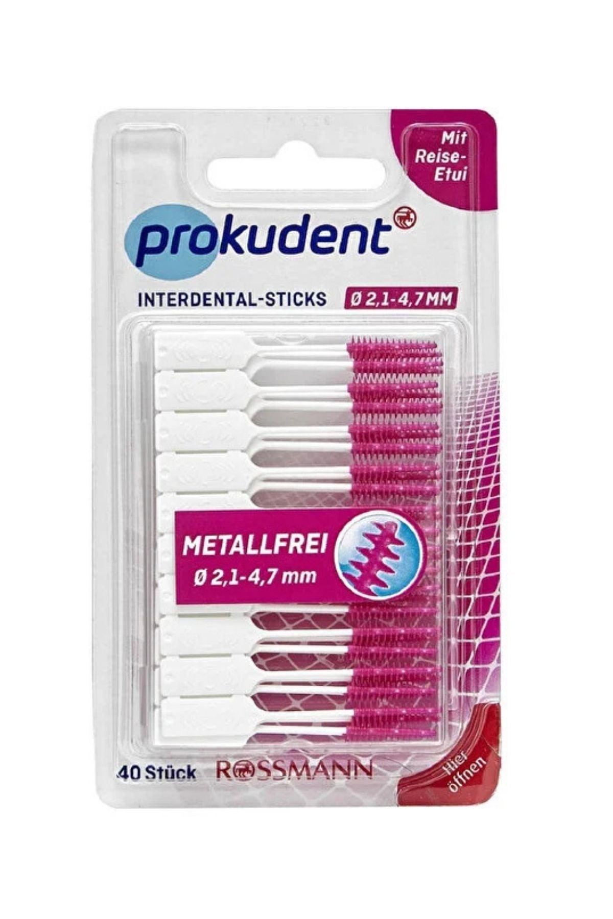 Metal İçermeyen Interdental Arayüz Fırçaları 2,1 - 4,7 mm 40 Adet