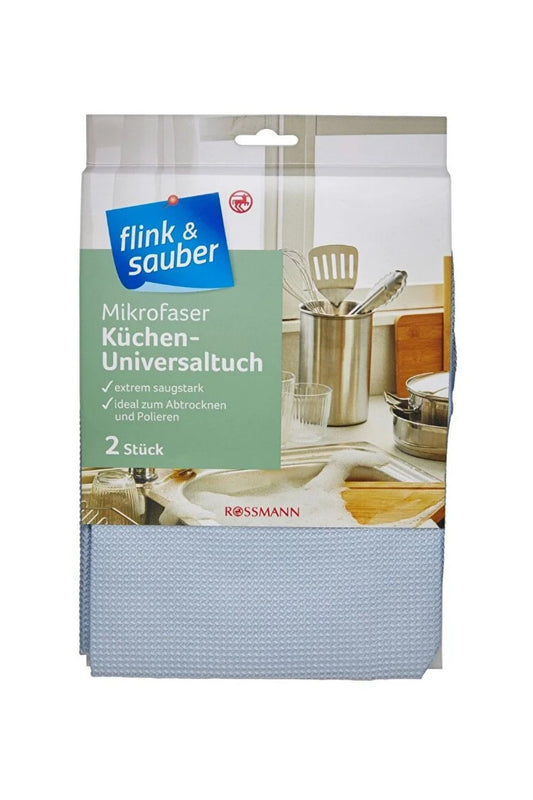 Mikrofiber Mutfak Bezi 2'li Tüm Yüzeyler, 40x60 cm