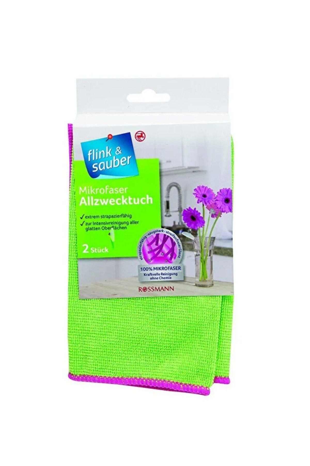 Mikrofiber Temizlik Bezi Genel Kullanım, 32x37 cm 2 Li Ürün ana görseli