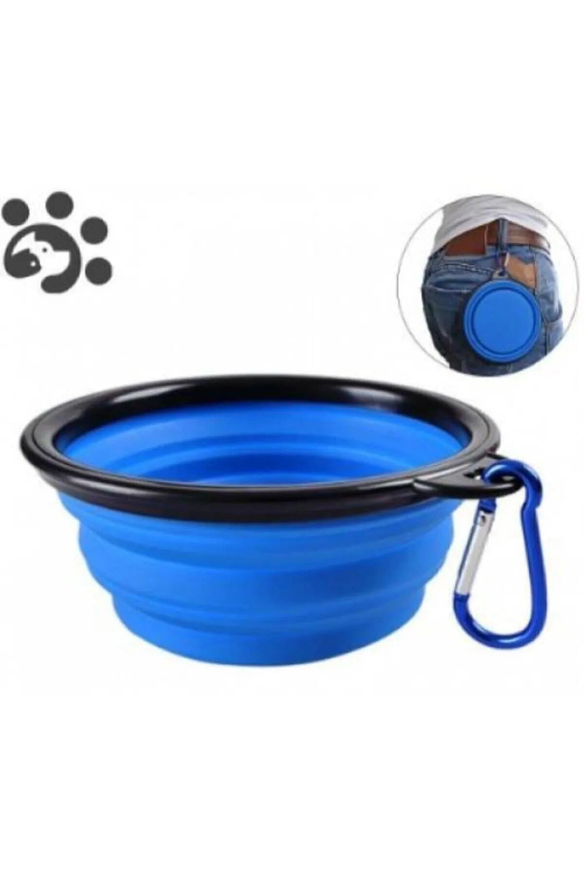 Evcil Hayvan Katlanabilir Taşınabilir Kedi Köpek Mama Su Kabı