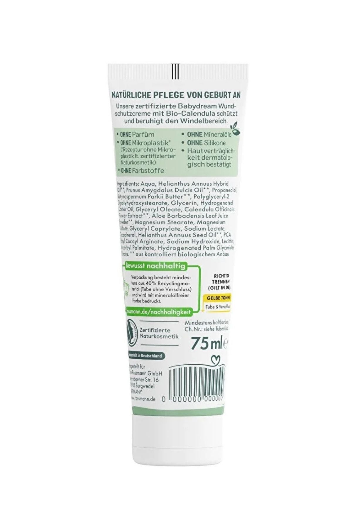 Babydream Natural Pişik Kremi 75 Ml Ürün ikincil görseli