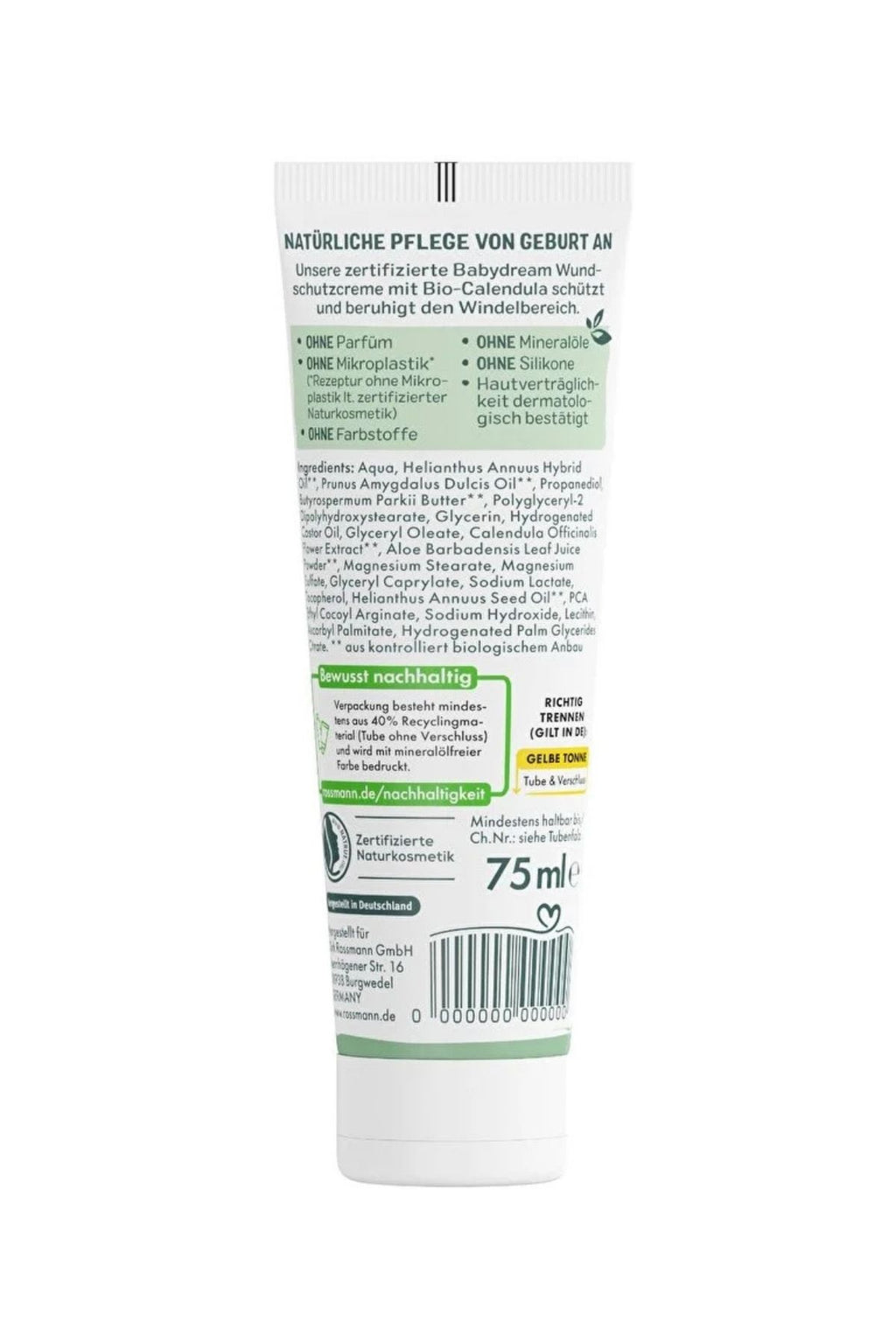 Babydream Natural Pişik Kremi 75 Ml