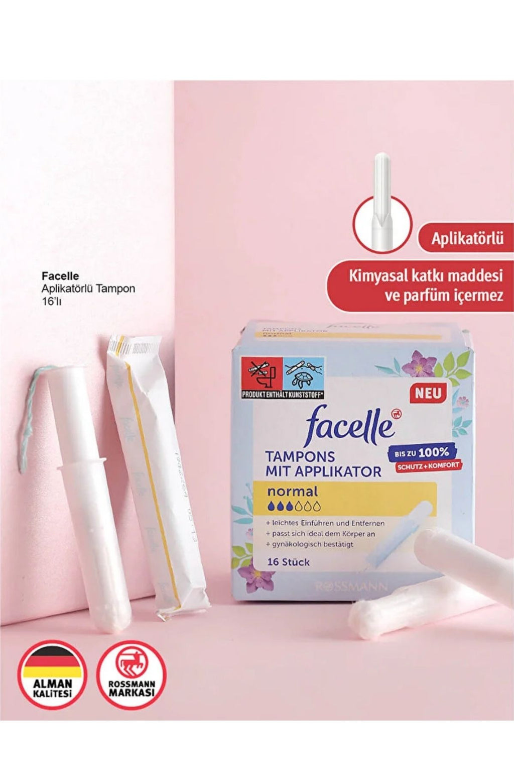 Tampon Aplikatörlü 16'lı