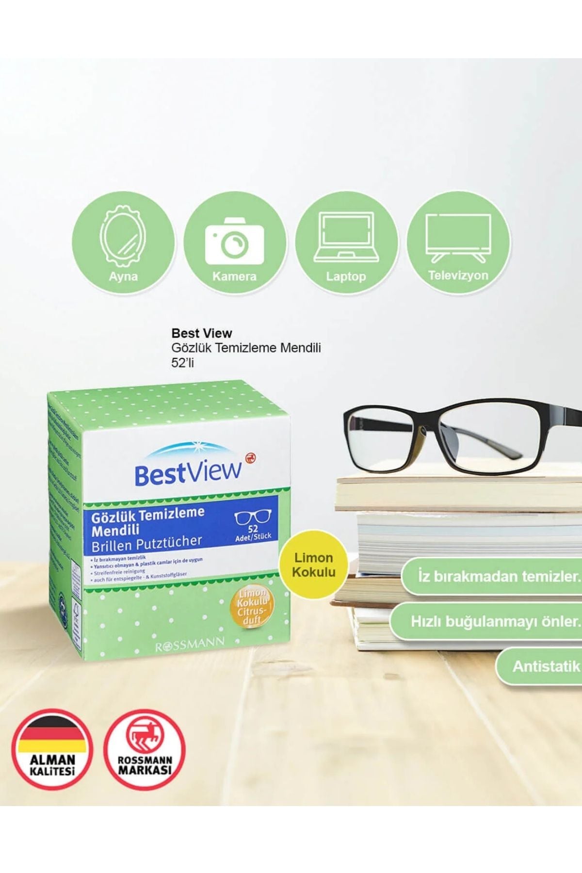 Gözlük Temizleme Mendili 52 Adet