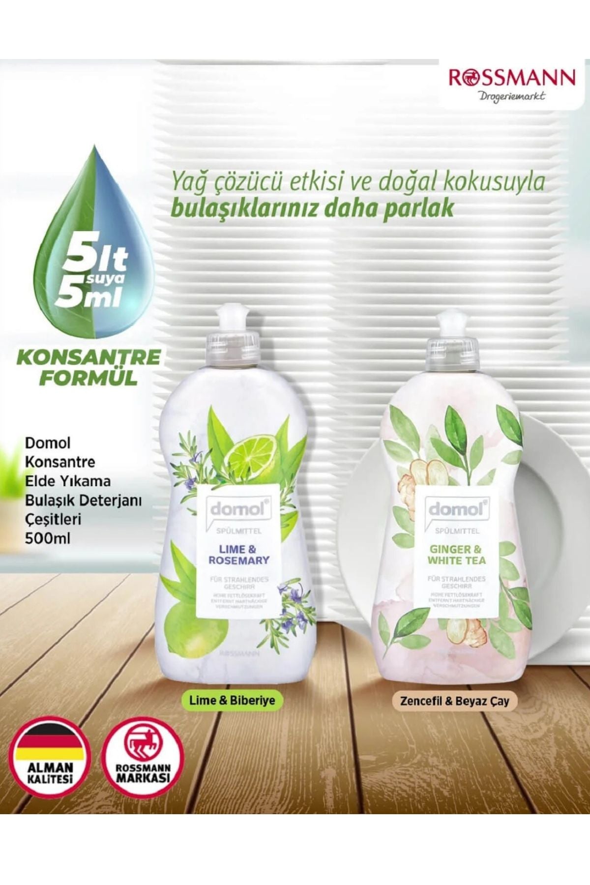 Bulaşık Deterjanı Zencefil & Beyaz Çay 500 ml Ürün ikincil görseli