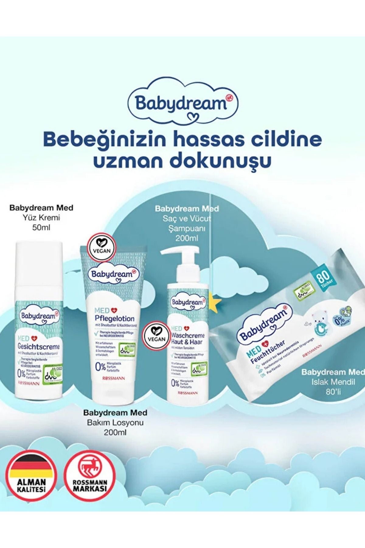 Bebek Islak Mendil Kuru ve Hassas Cilt, Dağ İğdesi Özlü 80'Li Ürün ikincil görseli