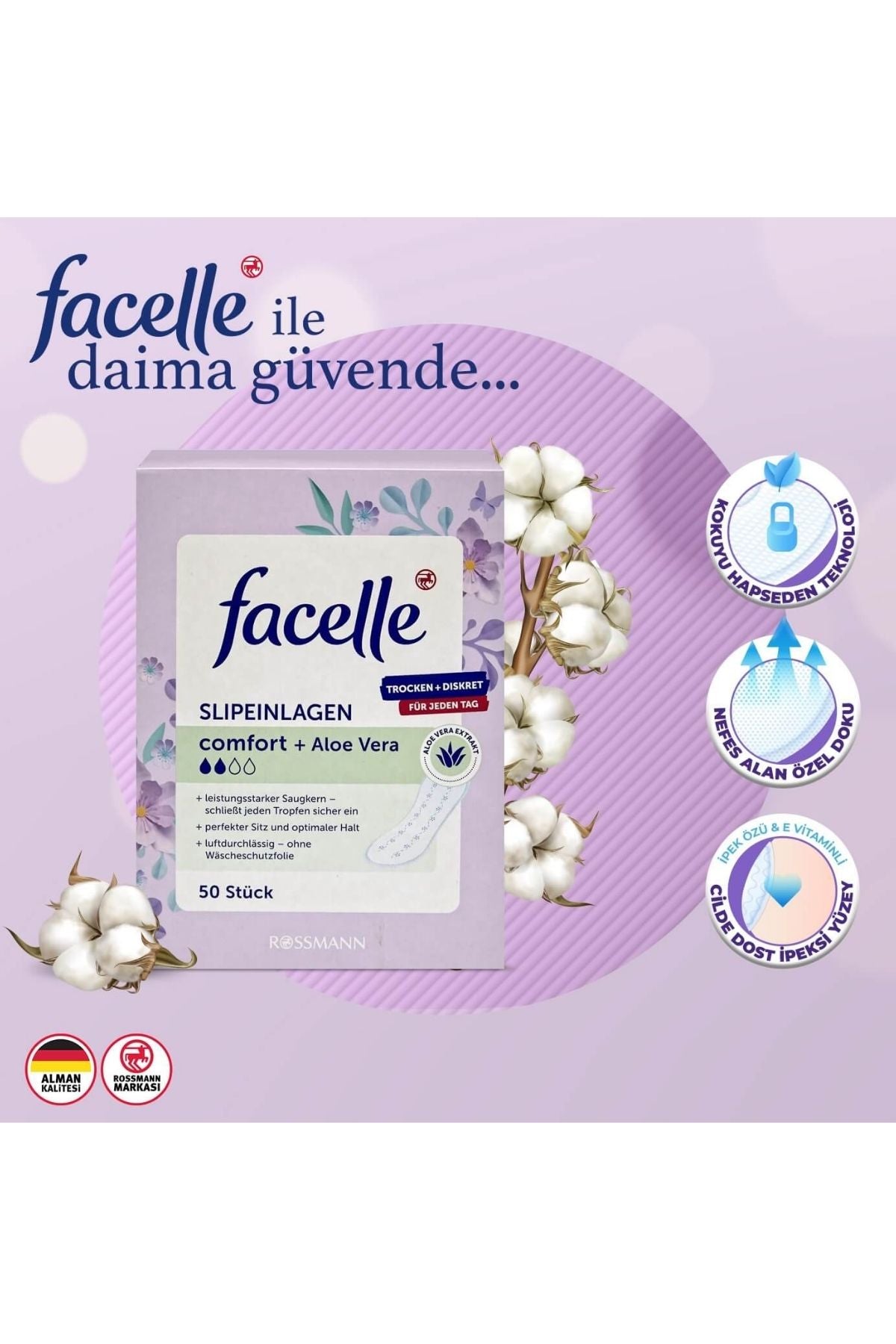 Günlük Ped Normal, Aloe Vera 50'li Ürün ikincil görseli