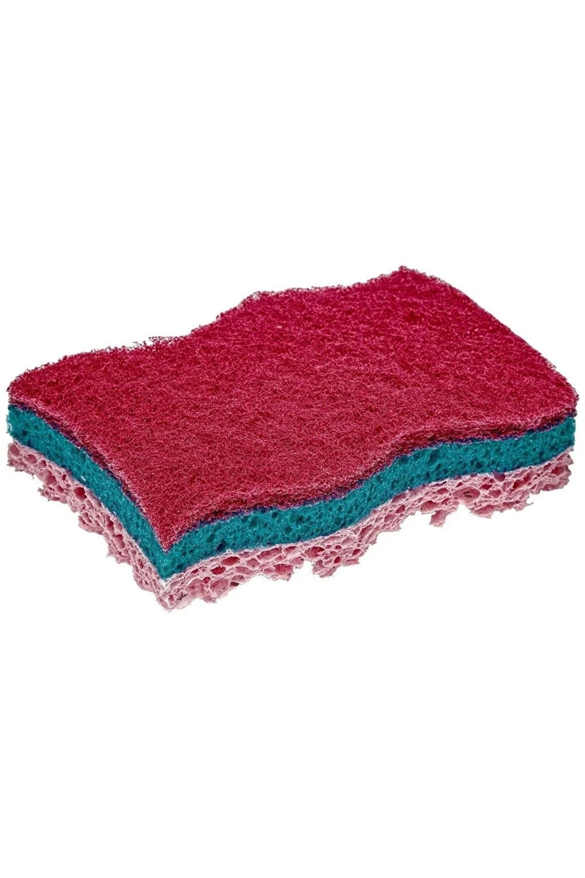 Bulaşık Süngeri Ovalama Fiberi, Kırmızı 2'Li