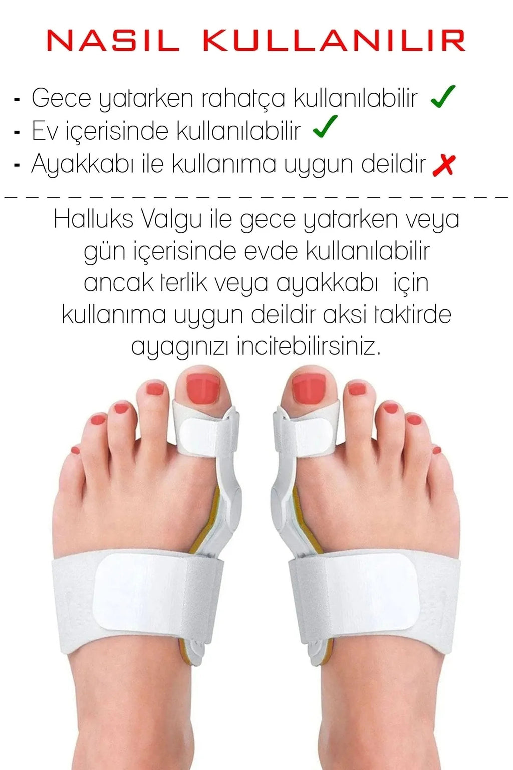 Ayak Başparmak Düzeltici Kemik Çıkığı Düzleştirici Taraklı Ayaklar Için Atel