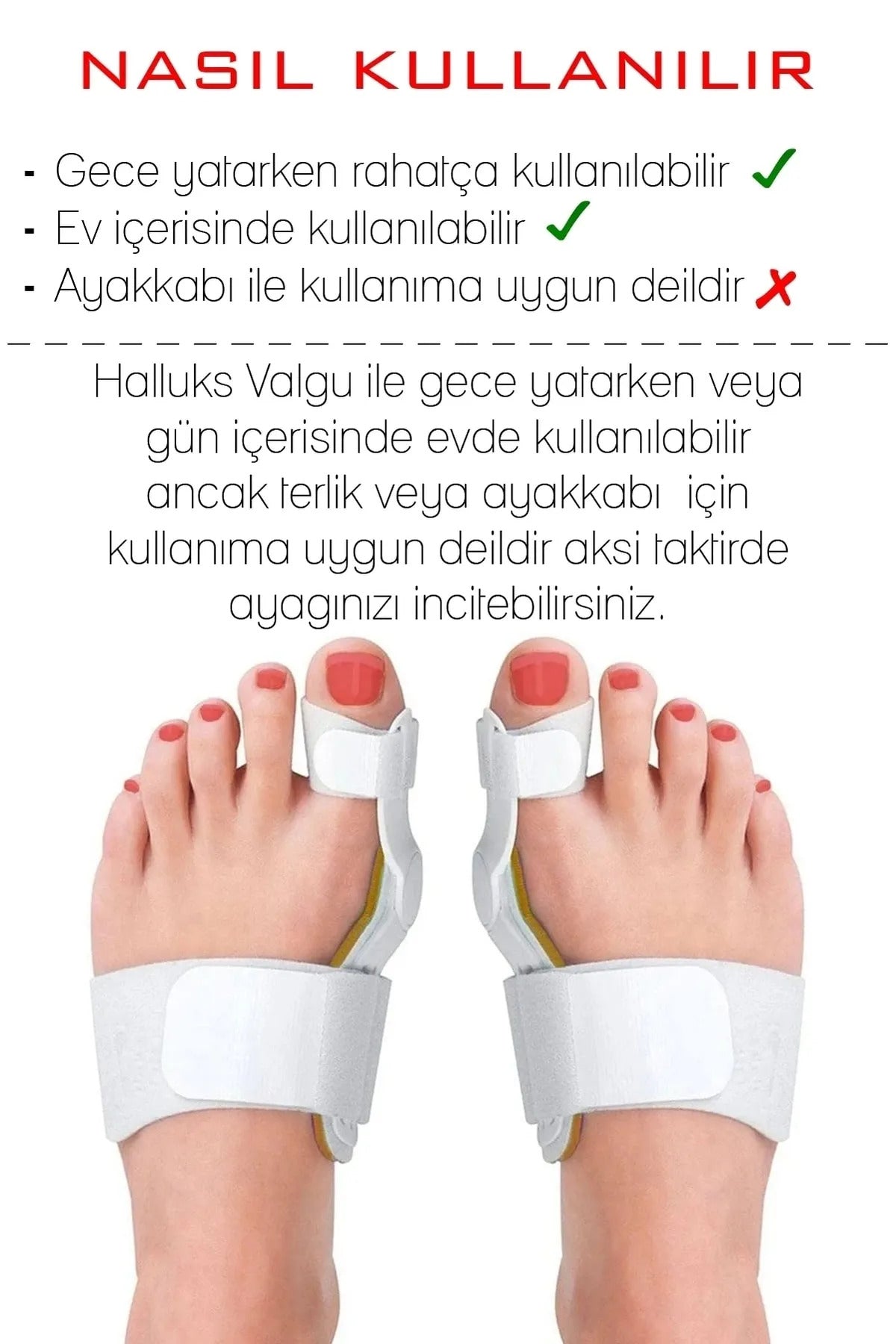 Ayak Başparmak Düzeltici Kemik Çıkığı Düzleştirici Taraklı Ayaklar Için Atel