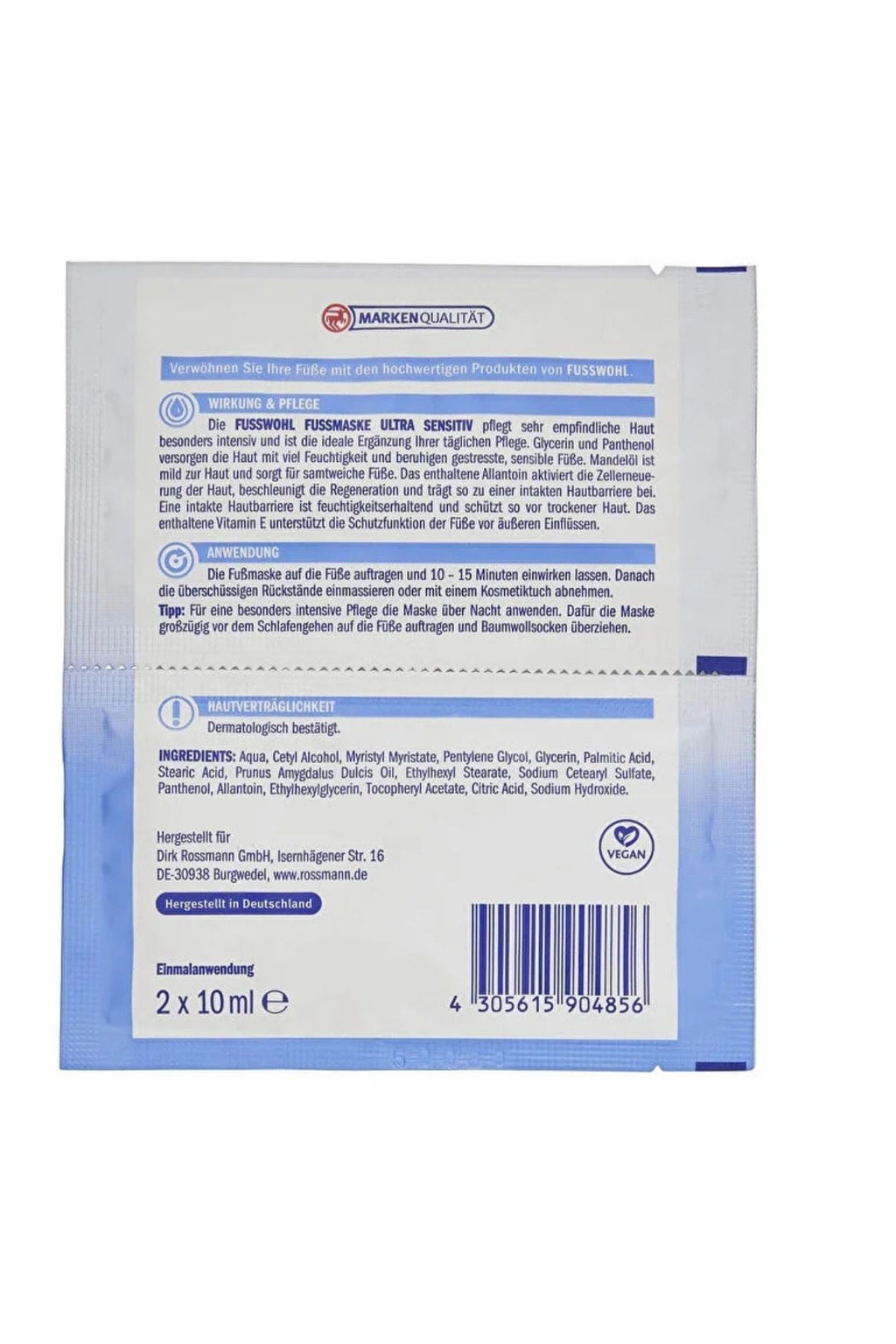 Ayak Maskesi Ultra Sensitive 20 Ml