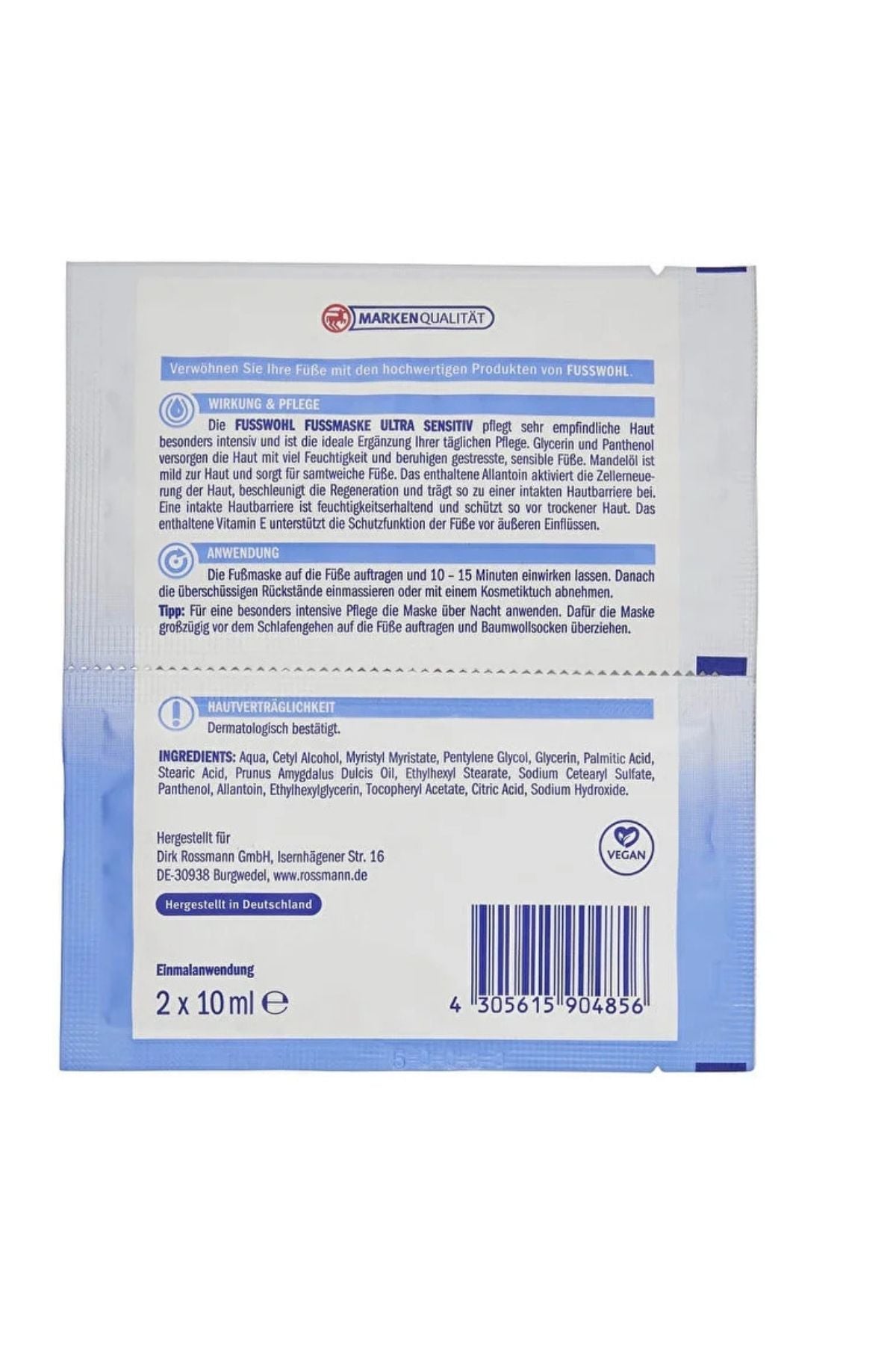 Ayak Maskesi Ultra Sensitive 20 Ml