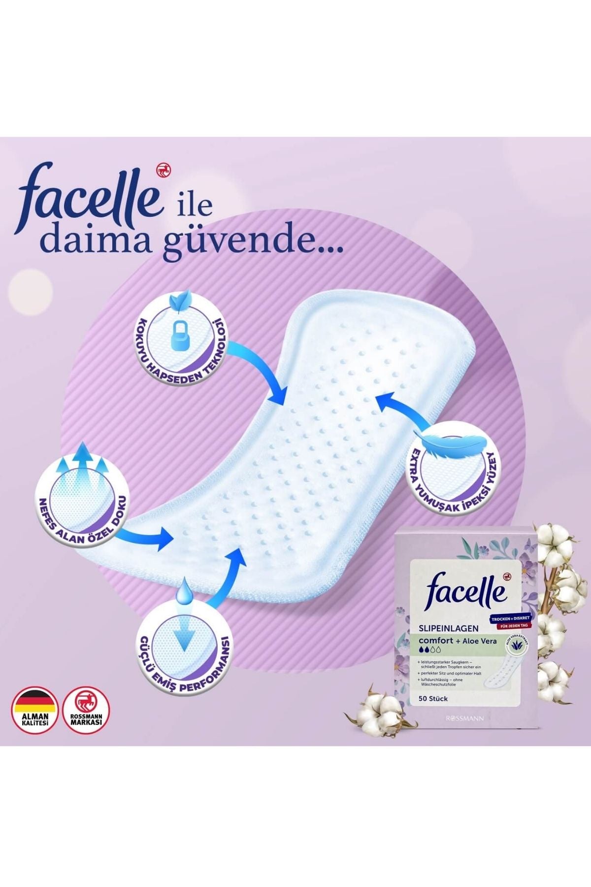 Günlük Ped Normal, Aloe Vera 50'li