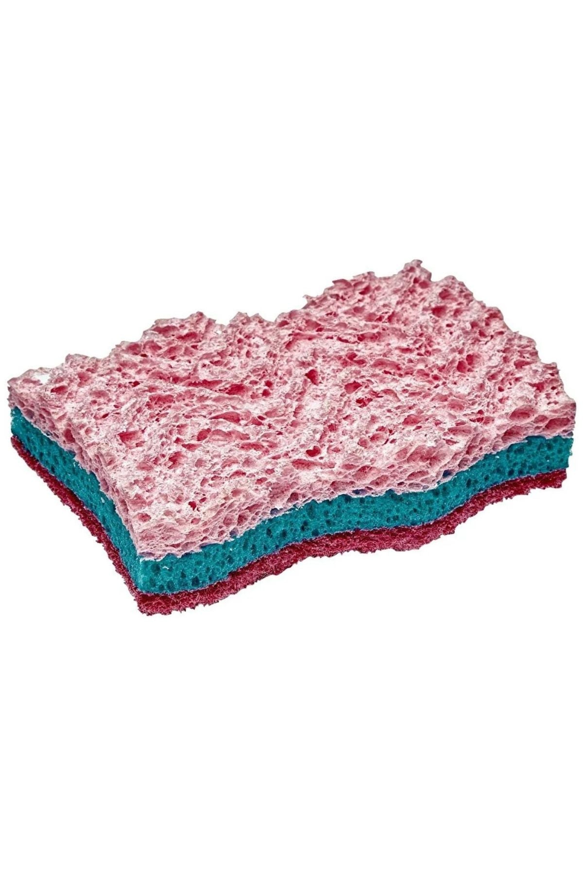 Bulaşık Süngeri Ovalama Fiberi, Kırmızı 2'Li