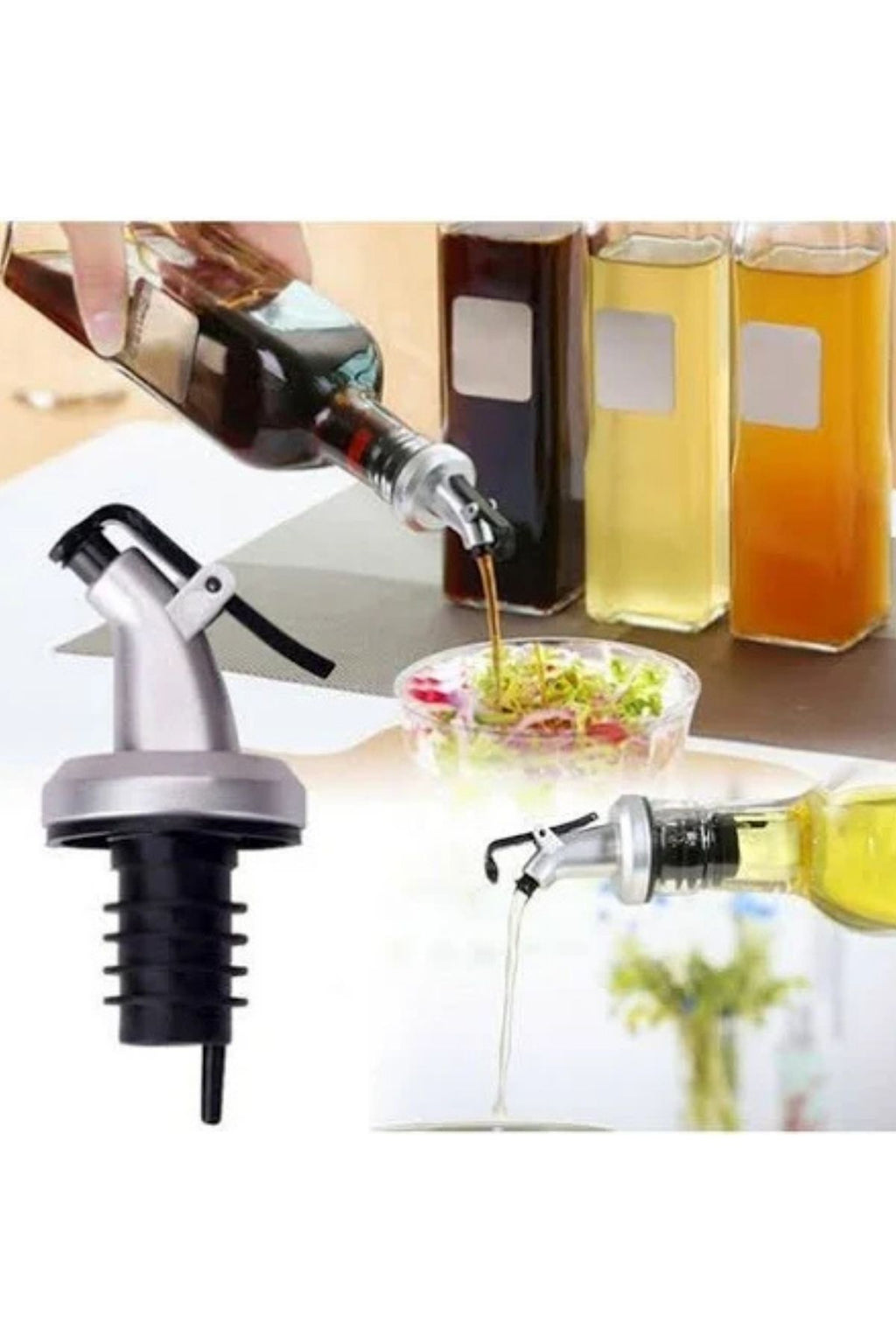Kapaklı Şişe Ucu Servis Aparatı Damlalık Yağdanlık 1 Adet