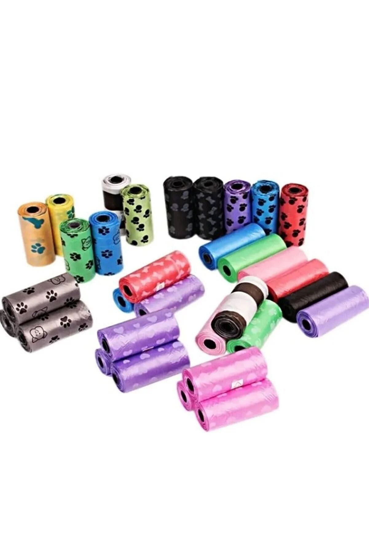 Kedi Köpek Bakım Kaka Dışkı Torbası Poşeti Kaka Almak İçin Pratik Torba 60 Adet (23cmx32cm)