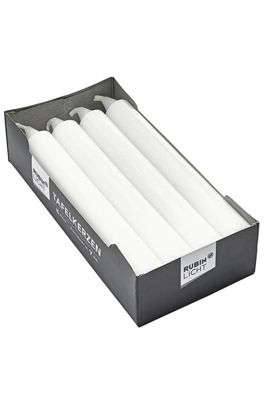 Beyaz Şamdan Mum 8'Li