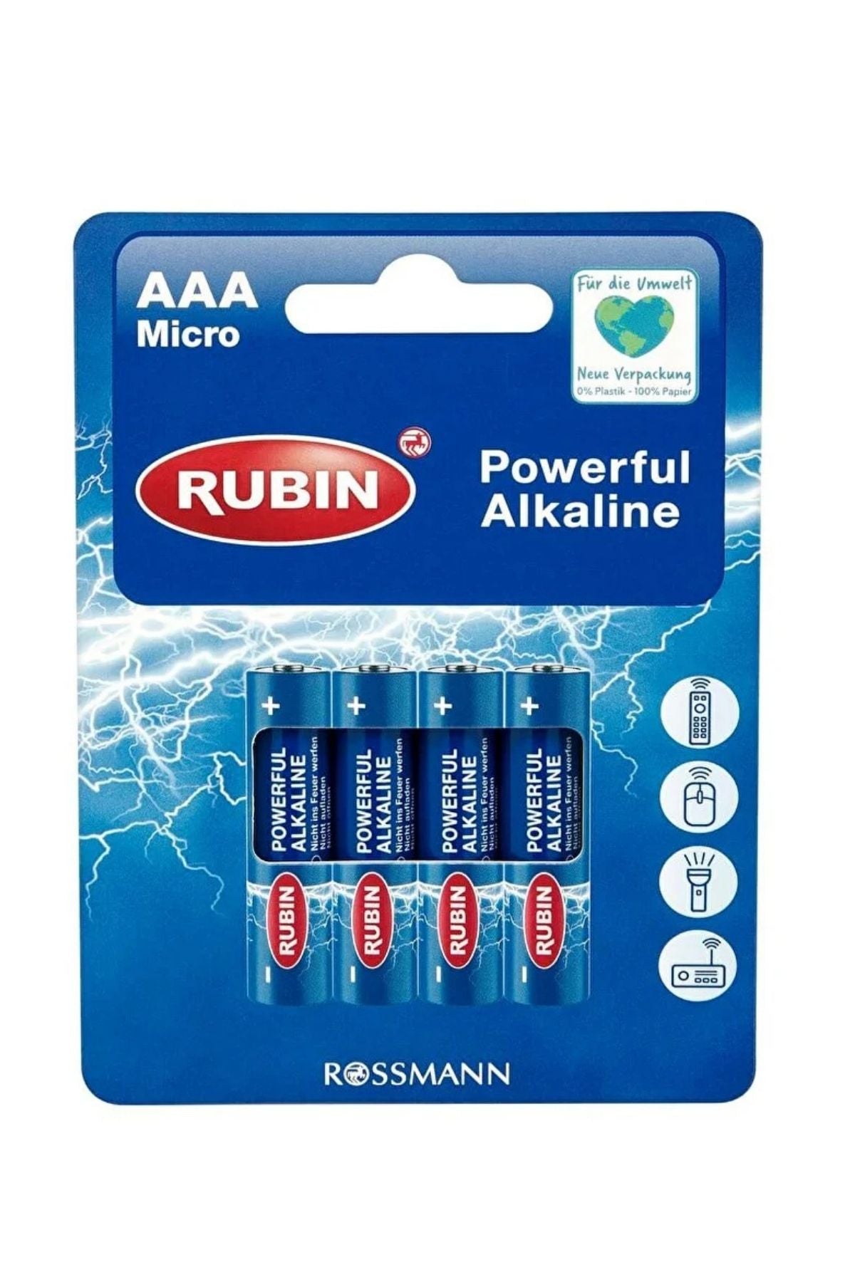 Alkalin AAA İnce Pil 1,5V 4'Lü Ürün ana görseli