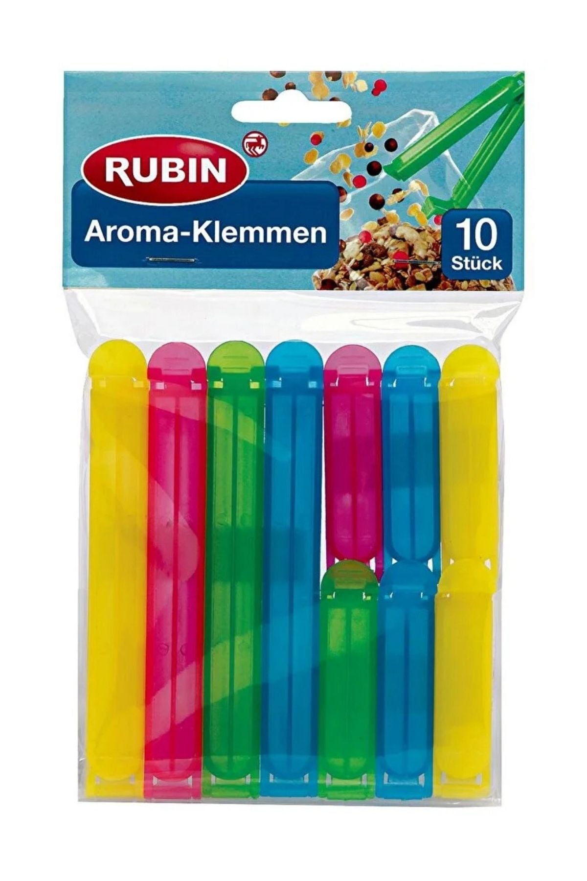 Poşet Klipsi Renkli 10 Adet Ürün ana görseli