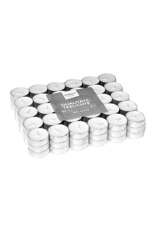 Tealight Mum Beyaz, 4 Saat 90'Lı