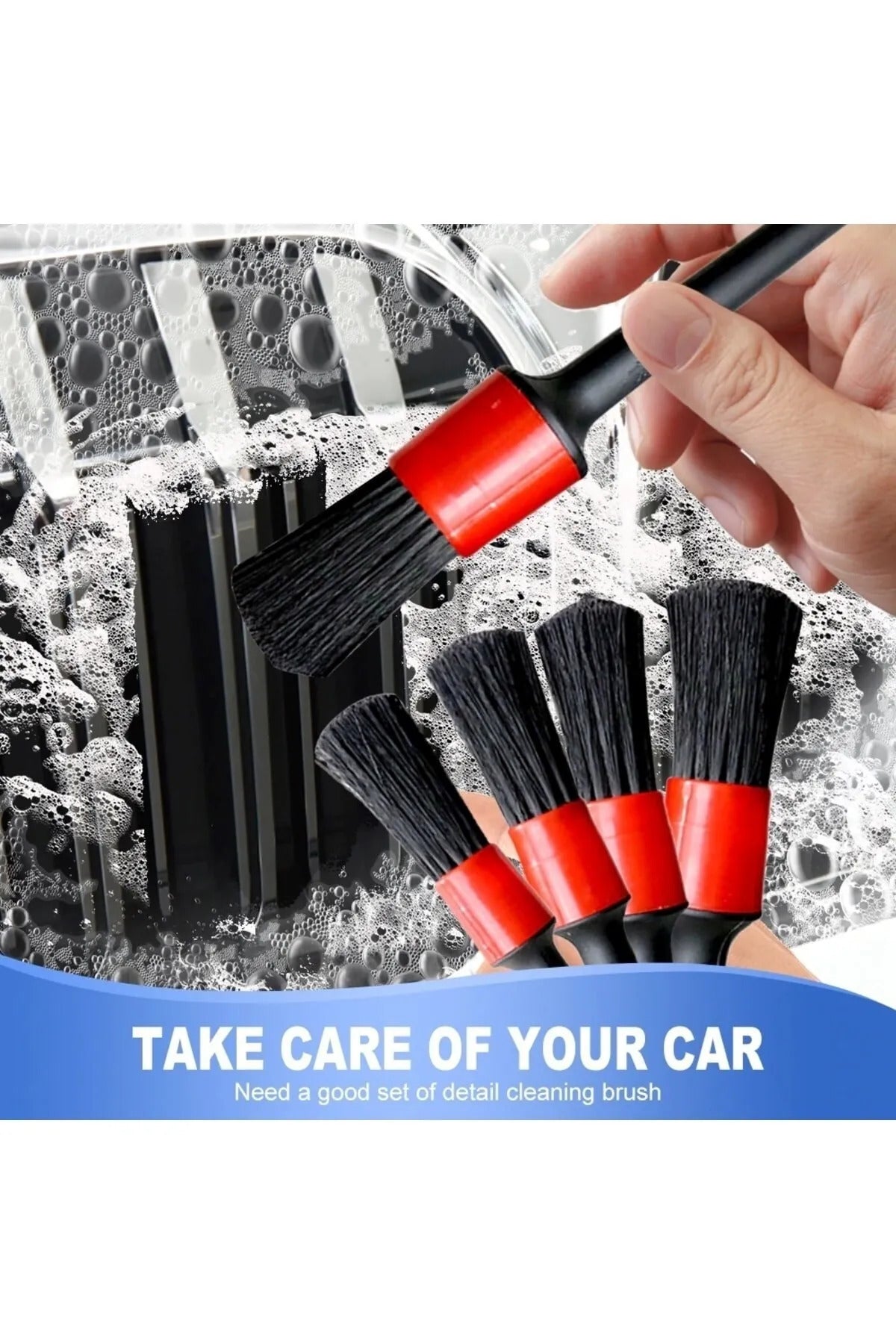 Detaylı Oto Araç Temizlik Fırçası 5+1 Yıkama Klima Temizleme Fırçası