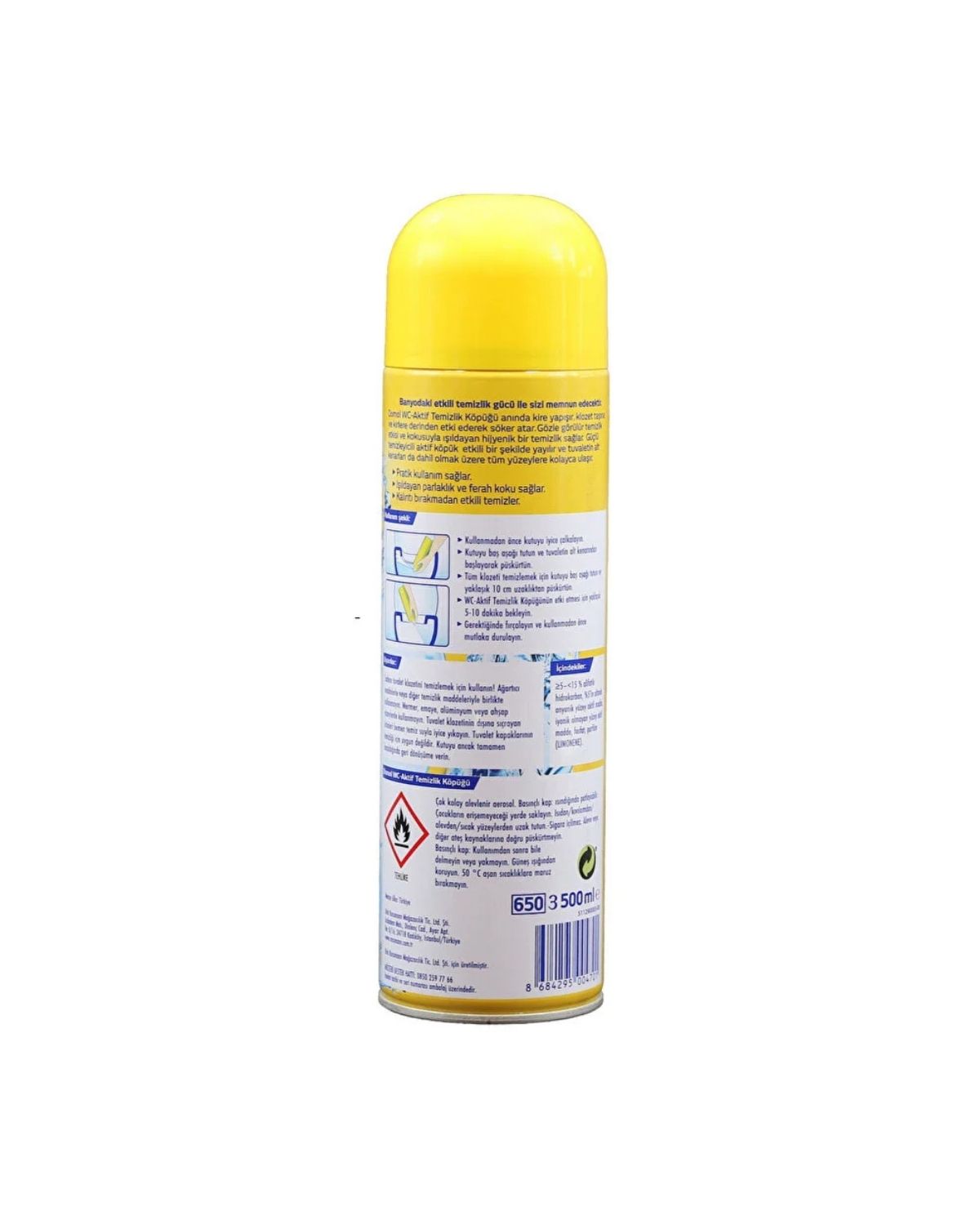 Tuvalet Temizleme Köpüğü Limon 500 ml Ürün ikincil görseli