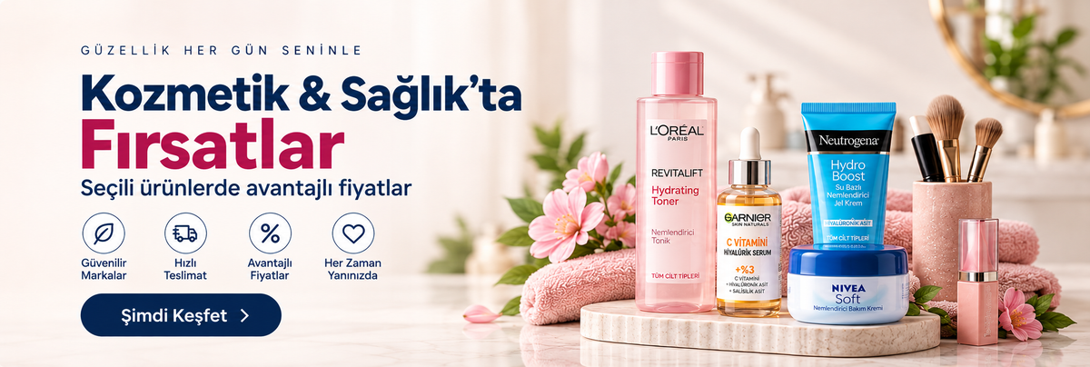 Kozmetik ve Sağlık fırsatları kompakt ana banner
