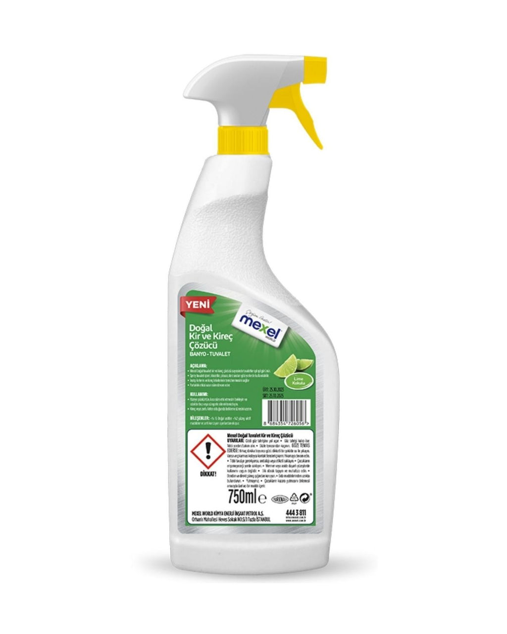 Doğal Banyo Tuvalet Kir Ve Kireç Çözücü Lime Kokulu 750 Ml