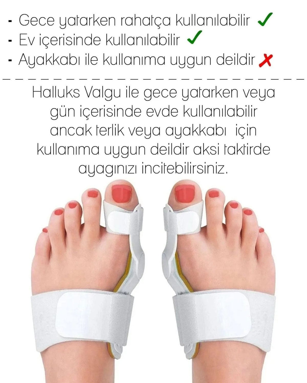 Ayak Başparmak Düzeltici Kemik Çıkığı Düzleştirici Taraklı Ayaklar Için Atel