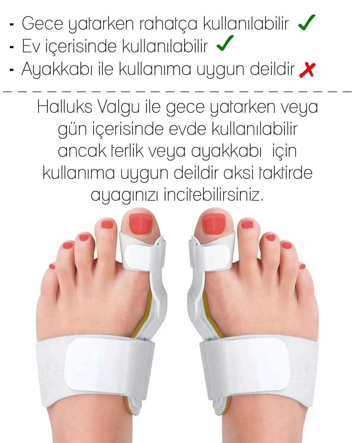 Ayak Başparmak Düzeltici Kemik Çıkığı Düzleştirici Taraklı Ayaklar Için Atel