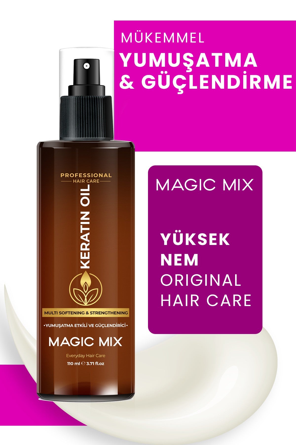 Magıc Mix Aşırı Yıpranmış Saçlar İçin Keratin Yağı 110 ml