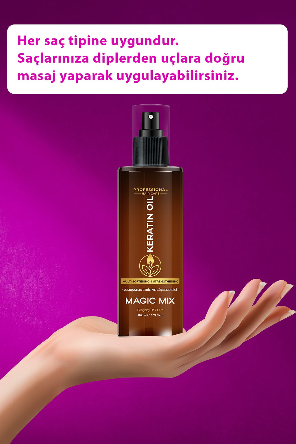 Magıc Mix Aşırı Yıpranmış Saçlar İçin Keratin Yağı 110 ml